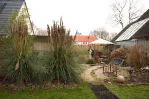 Ferienwohnung Garten im Winter