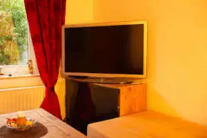 Ferienwohnung Wohnzimmer Fernseher